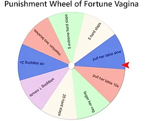 Wheel of fortune - Cunt penalty - attempt not to jizm
