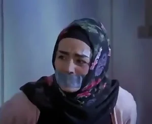 Hijab ball-gagged